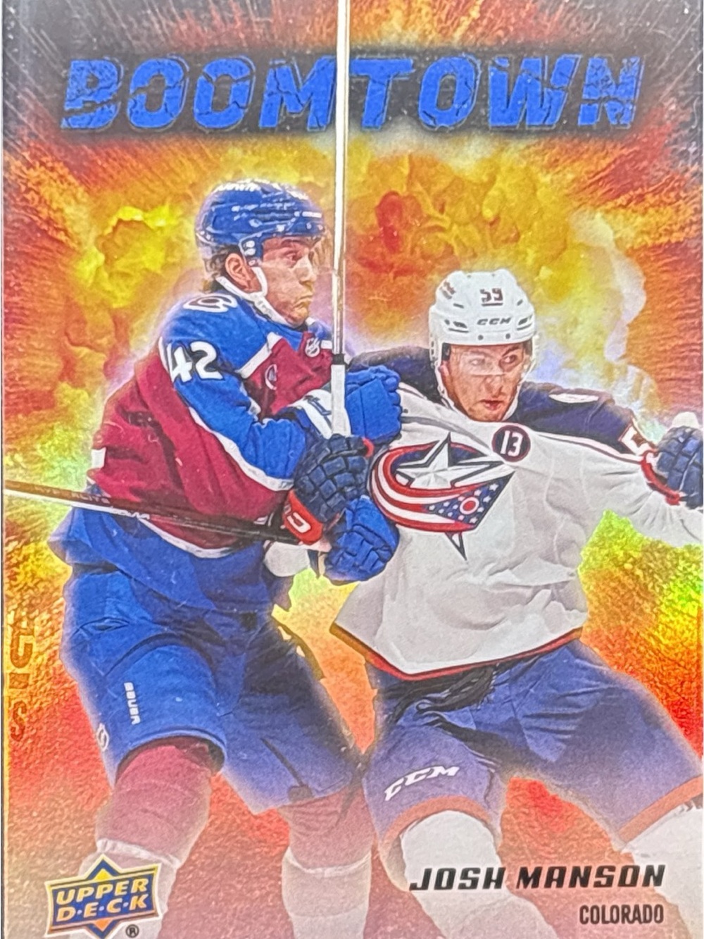 Upper Deck Boomtown Josh Manson Hockey Trading Card
